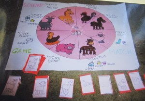 Sound and Match Game I made for the younger preschoolers