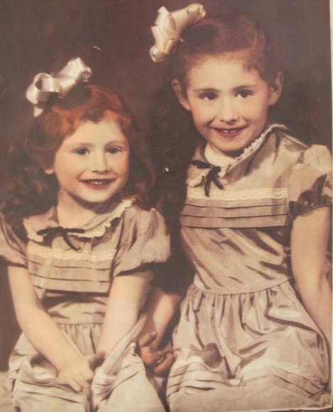 My older sister Diana and I at Christmas