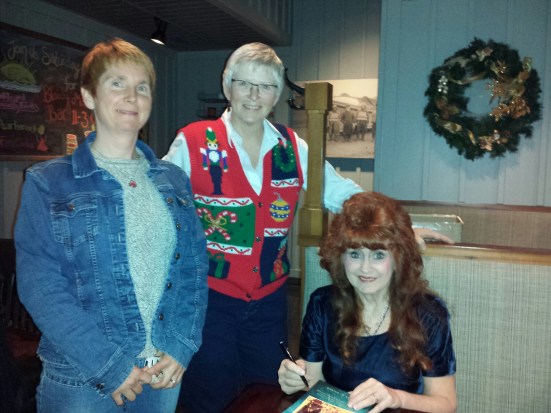 Jeana Wheeler, left, Jean Duncan, and me at the launch of my book Sherry Goes Sane