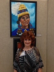 Me and my painting of Native American Indian