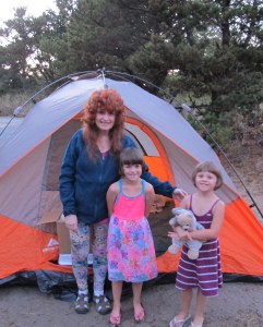 Camping at Rockaway Beach Me, left, Kayla, middle, Kylie, left
