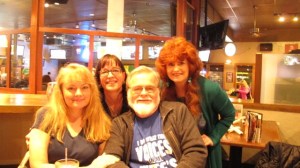 Joe and I and daughters Becky, left, and Cathy