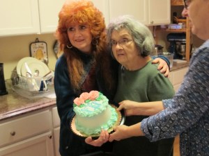 My Aunt Deanna, middle, I, left, Susan, my Cousin Mick's wife, right