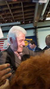 President Bill Clinton shaking my hand