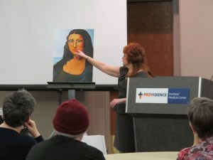 Expert Speech with my painting-Modern Mona Lisa